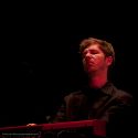 Julian Waterfall Pollack on piano with the MMF Jazz Big Band