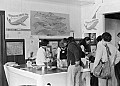 Mendocino Whale War volunteers show exhibits in Crown Hall during the 1st Annual Mendocino Whale Festival in March 1976