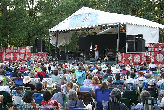 Audience and main stage with John McCutcheon