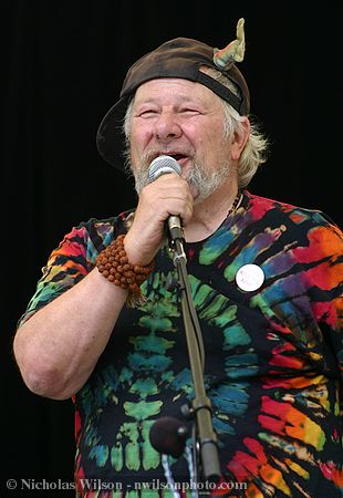 Wavy Gravy remembers the late Chet Helms on the main stage Saturday afternoon