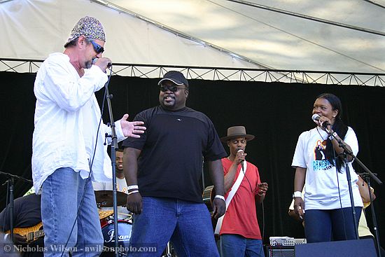 Greg Brown as guest in the Campbell Brothers with Eric Bibb set
