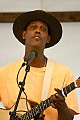 Eric Bibb performs solo at the Revival Tent stage Saturday afternoon