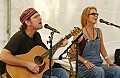 Paul Kamm and Eleanor MacDonald perform in the Revival Tent Sunday afternoon