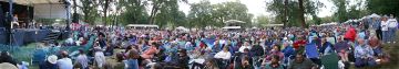 Panoramic view of the audience as Iris Dement begins her set Sunday evening at the 2005 Kate Wolf Memorial Music Festival.