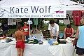 The Kate Wolf booth staffed by Kate's family featured CDs, songbooks, videos, posters and t-shirts
