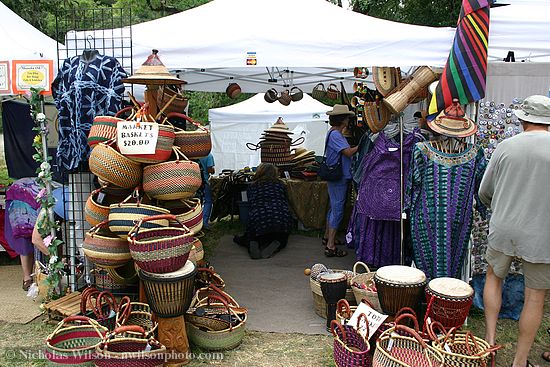 Ananse Village booth shows African crafts