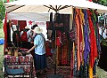 Red Stella scarves and accessories vendor booth