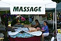 The massage booth offered therapeutic massage