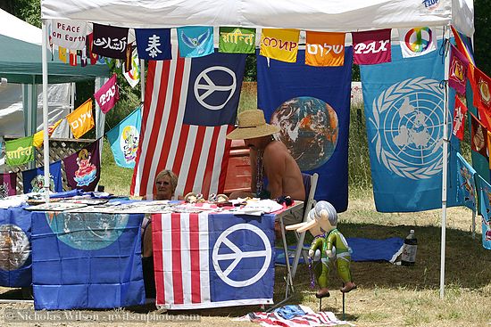 The peace flag vendor