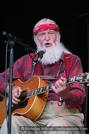 Utah Phillips on the main stage at the Kate Wolf Memorial Music Festival, June 23, 2006