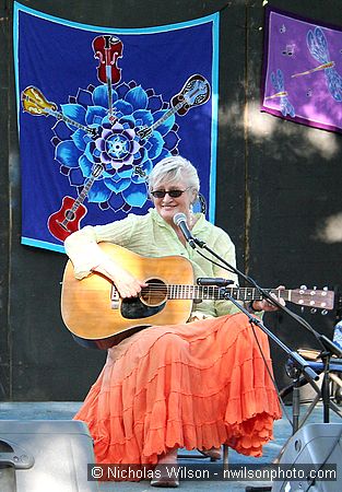 Rosalie Sorrels plays the Arlo Hagler stage at the 2006 Kate Wolf Music Festival.