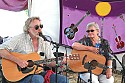 Hugh Shacklett and Rosalie Sorrels at the Revival Tent stage Sunday at the Kate Wolf 2006 festival