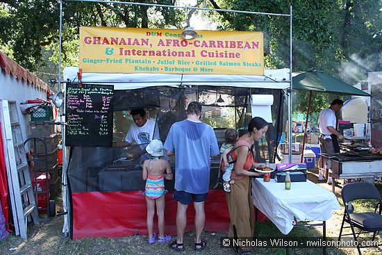 Ghanaian, Afro-Carribean International Cuisine booth