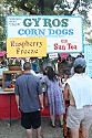 Gyros and corn dogs booth