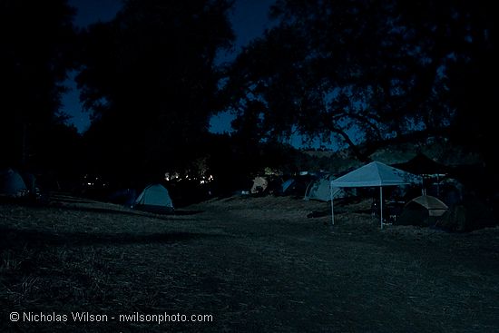 Moonlight in the campsites