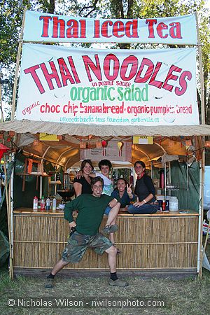 Thai Noodles and Iced Tea booth and crew from Trees Foundation