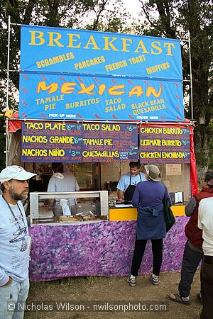 Mexican food booth