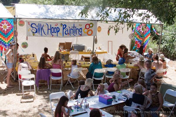 Silk Hoop painting