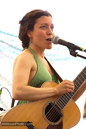 Angela Rose, lead singer and songwriter of the Blushin' Roulettes
