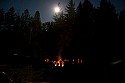 Full moon campfire sing along by the creek