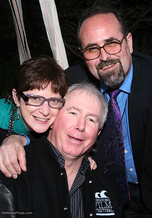 MFF Board Member Ward Ryan is flanked by MFF Co-founders Keith and Judith Brandman at the opening reception.