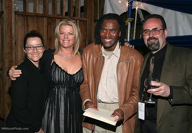 Betsy Ford, Jennifer Taylor, TV and movie actor Carl Lumbly and festival co-founder Keith Brandman at the Awards Ceremony for Mendocino Film Festival 2007.