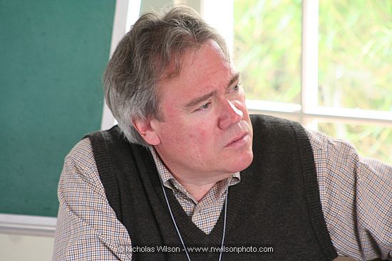 Mendocino Film Festival board member Jim McCullough at a workshop during the inaugural festival in 2006