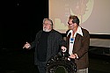 Laszlo Kovacs and Rich Aguilar at the inaugural Mendocino Film Festival in 2006 during the Q&A following screening of Paper Moon.