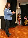 Filmmaker Adrian Belic during the Q&A session after Genghis Blues.