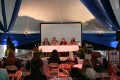 A panel discussion on Activism and Distribution took place Saturday morning in the festival tent.