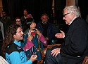MFF Guest of Honor Albert Maysles chats with filmmaker Adrian Belic (Genghis Blues; Beyond The Call) after a program in Crown Hall.