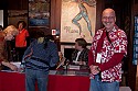 Ken Krauss (right) at the reception desk for Mendocino Film Festival Take 4 - 2009