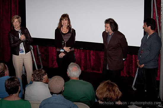 Tommie Smith introduced filmmakers Marilyn Mulford and Quique Cruz (The Archaeology of Memory) and Basir Sangi.