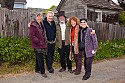 Cass Warner with her husband and local family members in Mendocino.
