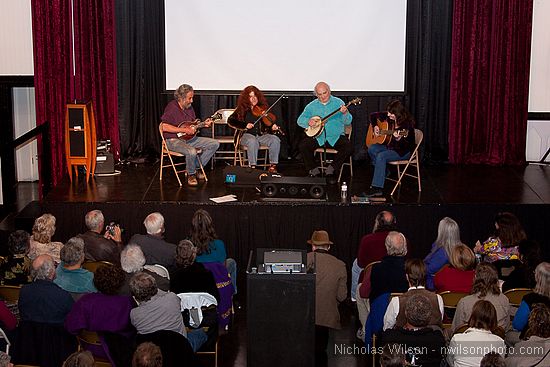 Traditional musicians Eric and Suzy Thompson, Jody Stecher and Kate Brislin played live after the screening of "Always Been A Rambler," in which they appeared.