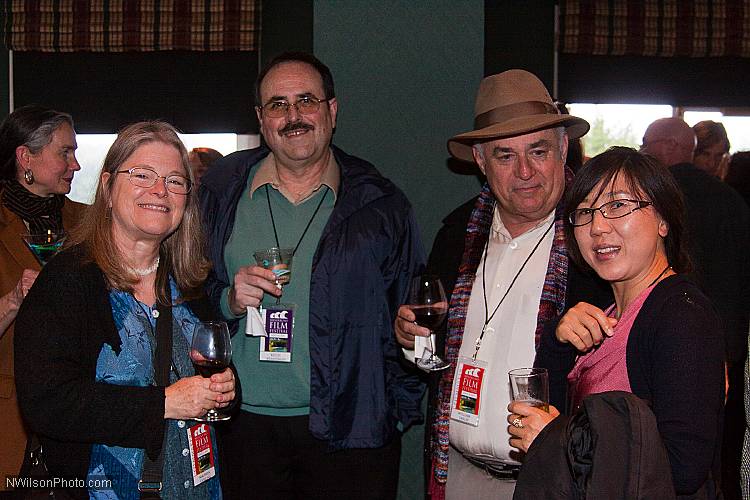 MFF Co-Founder Keith Brandman with filmmakers Maureen Gosling, left,  Will Farrell and Hyeyon Moon at the opening party.