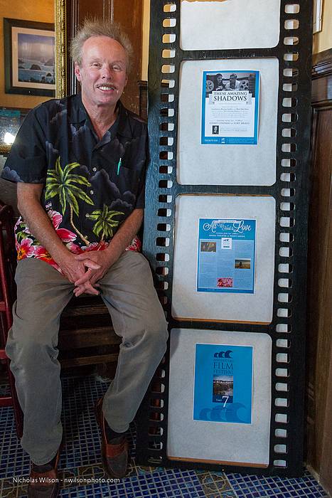 MFF Vice President for Marketing Bob Woelfel with a display panel he created