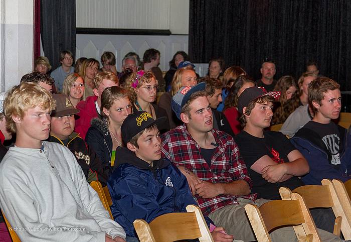 Audience for the high school showing