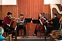Wayne Shen and Zachary Ragent, Elizabeth Grunin and Aaron Rosengaus perform Mozart's Quartet in C Major.