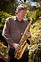 Greg D'Augelli on tenor sax at the Mendocino Coast Botanical Gardens as part of the MMF 2010 Village Chamber Concerts programs