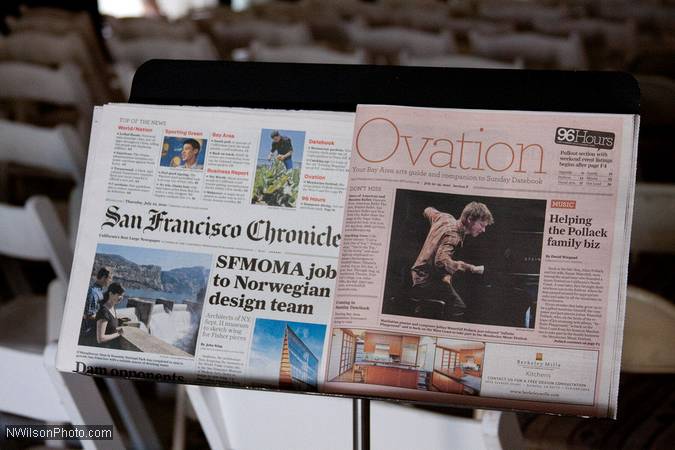 San Francisco Chronicle and Ovation arts guide for July 22-25, 2010 featuring Julian Pollack on the front page.