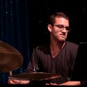 Steve Lyman on drums with the Julian Pollack Sextet.