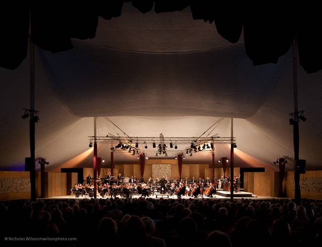 Opening Night of Mendocino Music Festival 2011 in the giant 850-seat canvas concert hall.