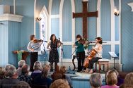The Real Vocal String Quartet at Mendocino Presbyterian Church.