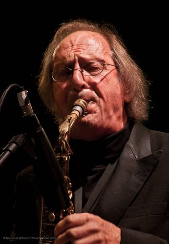 Allan Pollack on sax with the MMF Jazz Big Band.