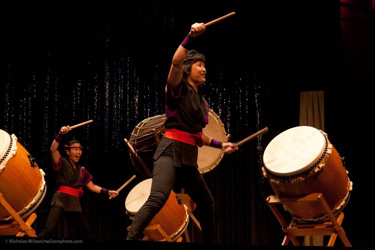 San Jose Taiko in performance at Mendocino Music Festival 2011