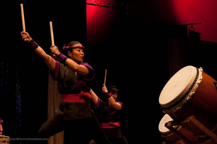 San Jose Taiko in performance at Mendocino Music Festival 2011