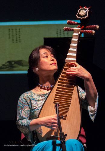 Chinese pipa virtuoso Wu Man performs at the Mendocino Music Festival July 12, 2012 in a program titled Music for a Teahouse.