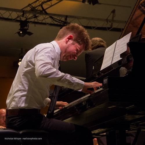 Julian Waterfall Pollack performs his new piano concerto with the MMS Symphony Orchestra conducted by  Maesto Allan Pollack.