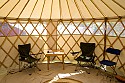 Yurt interior at SolFest 2007